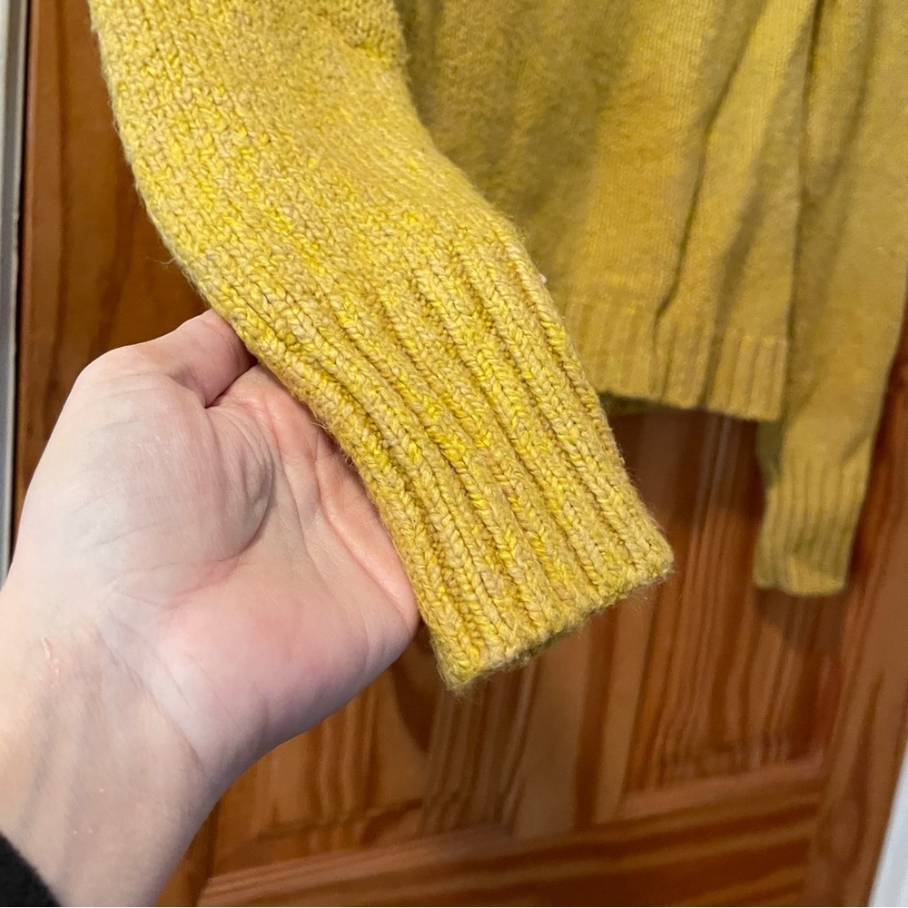 American Eagle Outfitters Mustard Fair Isle Yoke Crewneck Sweater - Picture 4 of 9